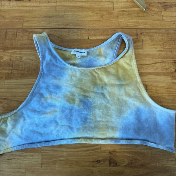 Superdown Korina Crop Tie Dye Print Cut Off Tank Top Size Medium - Picture 2 of 6